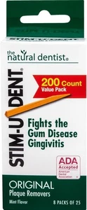 Stim-U-Dent Plaque Removers 24 Packs of 25 Picks/Pack (600 Picks) - Mint... - Picture 1 of 4