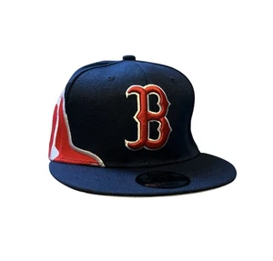 Boston Red Sox 9Fifty New Era Hat Snapback Adjustable Flat Bill Navy “Socks” NEW - Picture 1 of 5