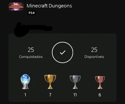 Minecraft Dungeons PS4 Platinum Trophy Service (Platinum Only) - LEGIT PLAYED - Image 1 of 2