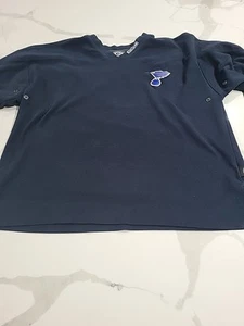 Vintage CCM St Louis Blues Embroidered Blue Unisex Longsleeve Sweatshirt Size XL - Picture 1 of 7