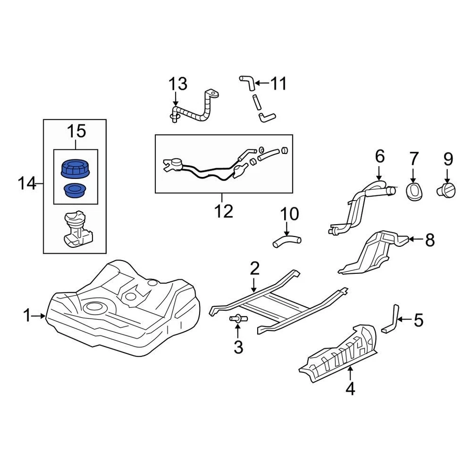 For Acura RSX 2002-2004 Acura 17046S5AA00 Fuel Tank Lock Ring Foto 1 de 1