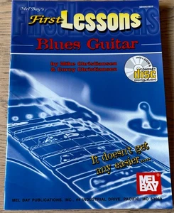 FIRST LESSONS IN BLUES GUITAR SHEET MUSIC BOOK +CD (2001) CHRISTIANSEN - Picture 1 of 7