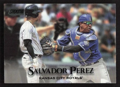 2019 Stadium Club Salvador Perez Black Foil #198 Card - Image 1 of 2