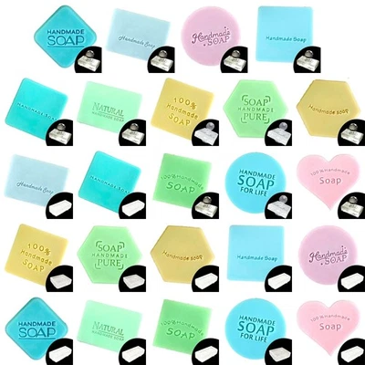 Timbro in rilievo parole sapone fatto a mano personalità resina capitoli acrilici - Immagine 1 di 4