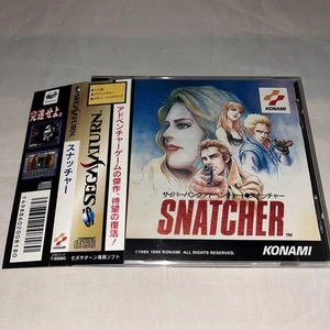Obi Postcard With Sticker Snatcher Sega Saturn Soft - Picture 1 of 5