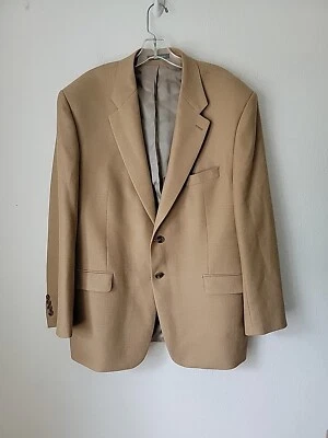 Traje Abrigo Chaqueta Lauren Ralph Lauren Para Hombre Marrón Camel 46 R Lana Cachemira  Foto 1 de 4