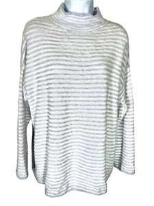 Chico’s Zenergy Super Soft White Purple Sweater Women’s Size 3/16/XL - Picture 1 of 5