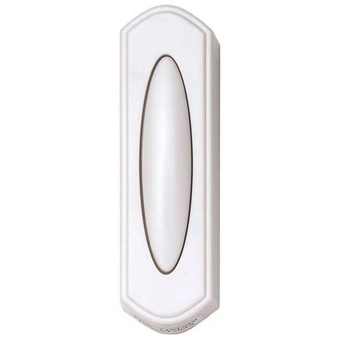 Heathco SL-6197-B Wireless Push Button Doorbell - White Cover