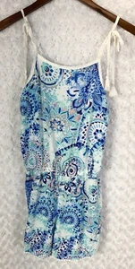 Justice Girls Multicolor Romper Jumper Lace Trim w/ Tassel Straps Kids Size 14 - Picture 1 of 7