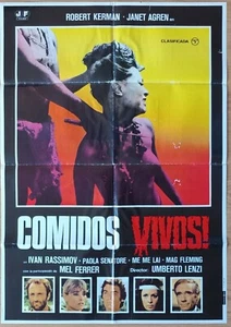 Mangiati vivi! ORIGINAL Spanish '80 POSTER Eaten Alive! Umberto Lenzi naked girl - Picture 1 of 2
