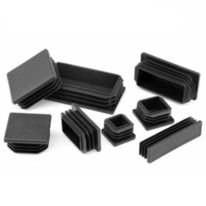 Rectangular Plastic End Caps Tube Insert Blanking Plugs Stoppers, Chair Feet Leg - Picture 1 of 60