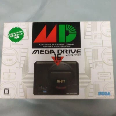 SEGA Mega Drive Mini 16 Bit Genesis Black MEGADRIVE Classic Games W/ Controller - Image 1 of 4