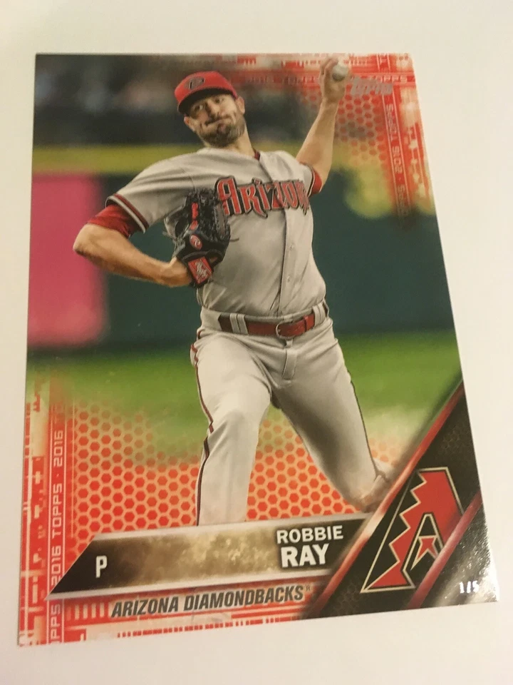 2016 Topps Jumbo 5x7 Red Parallel Robbie Ray Diamondbacks 445 #’d 1/5 Rare - Image 1 of 1