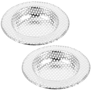 2 Pcs Filter Leak Shower Strainer Hair Catcher Kitchen Sink Drain Basket - Picture 1 of 12
