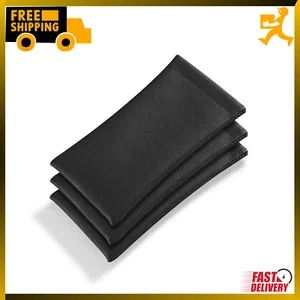 NEW Pack of 3 Leather Soft Eyeglass Case Pouch Squeeze Top Sunglasses Case - Picture 1 of 8