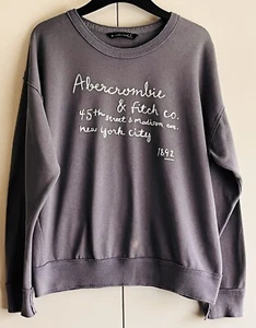 ABERCROMBIE & FITCH Womens Embroidered Sweatshirt New York SMALL - Picture 1 of 7