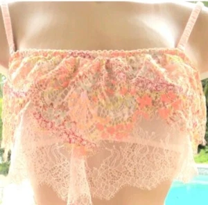 Victoria's Secret Dream Angels Bralette Crop Top Lace Bra M New Nwt Peach - Picture 1 of 8