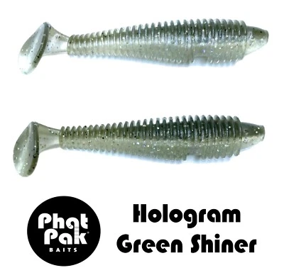 PHAT PAK BAITS Swimbait Paddle Tail Keitech Style 2.8" 30 Ribbed Soft Plastic Bass Fishing Lure