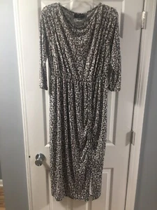 Lane Bryant dress size 14/16. 3/4 Sleeve Flower Print Long Dress. - Picture 1 of 20