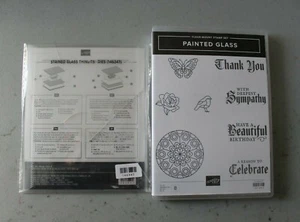 Stampin! Up! Painted Glass + Stained Glass Thinlits Dies NEW Bundle - Picture 1 of 2
