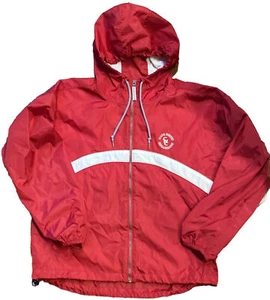 Cape Henry Collegiate High School Zip Up Hooded Windbreaker in XL 18-20 Red - Picture 1 of 10