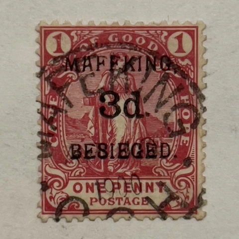 RARE 1900 MAFEKING BESIEGED CAPE OF GOOD HOPE OVERPRINT 3D STAMP WITH SON CANCEL Cover