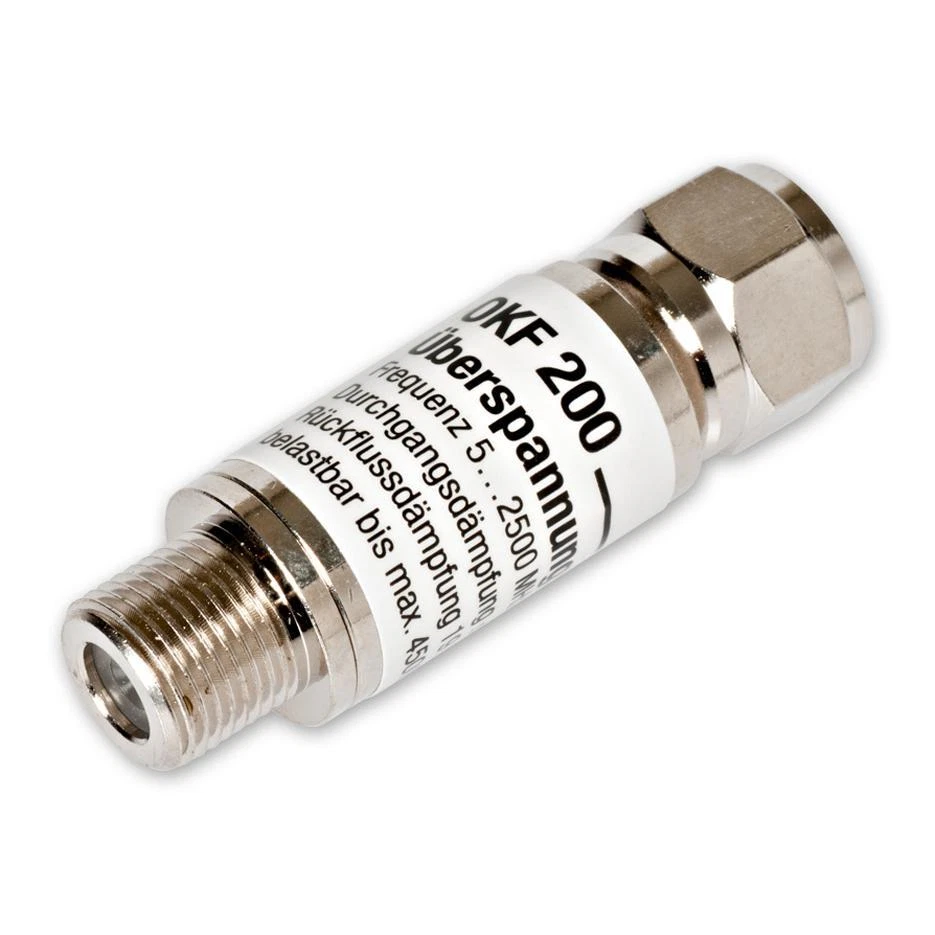 Fuba OKF 200 Überspannungsschutz mit F-Stecker auf F-Kupplung - Bild 1 von 1