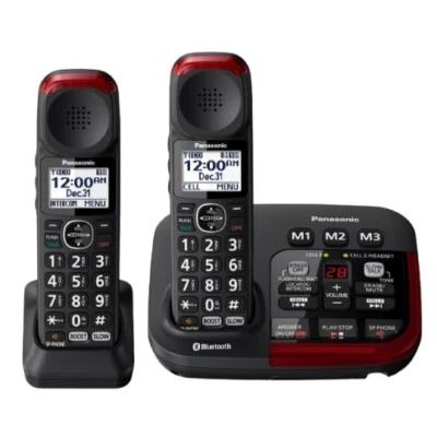 Panasonic Link2Cell KX-TGM430B Amplified Bluetooth Phone with (1) extra handset - Image 1 of 4