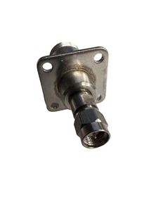 Midwest Microwave RF Fixed Attenuator SMA Male to N Female 3dB 4 Hole Flange - Picture 1 of 5