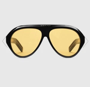 Gucci GG0479S Black Yellow Designer Sunglasses - Picture 1 of 7