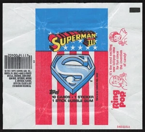 Paquete de cera abierta Topps Superman 3 III 1983 AA574 - Imagen 1 de 2