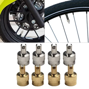 8X Ventilkappen Set aus Metall, rostfrei für PKW, Auto, Fahrrad - Picture 1 of 10