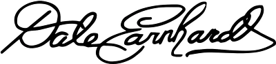 Dale Earnhardt SR autograph signature VINYL DECAL sticker NASCAR Daytona 500 #3
