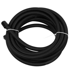 Línea de manguera de combustible LokoCar 6AN PTFE E85 nailon trenzado 20 ft id 5/16" od 0,465" negra - Imagen 1 de 9