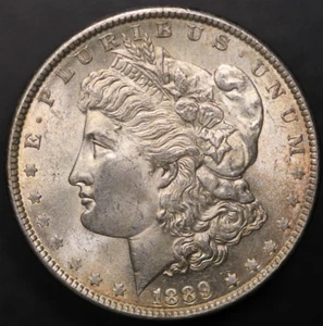 1889 MORGAN SILVER DOLLAR-FRESH FROM AN OLD COLLECTION- LOT AA-6613 - Picture 1 of 2