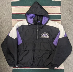 VTG Colorado Rockies Starter Style Puffer Jacket, Size L - Picture 1 of 5