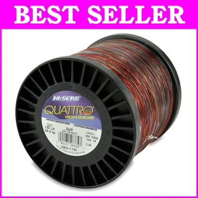 Línea de monofilamento de prueba Quattro 130 lb - camuflaje de 4 colores de baja visibilidad para pesca furtiva Foto 1 de 4