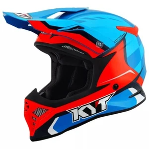 Casco todoterreno KYT Skyhawk azul brillante naranja fluo (talla grande) - Imagen 1 de 4