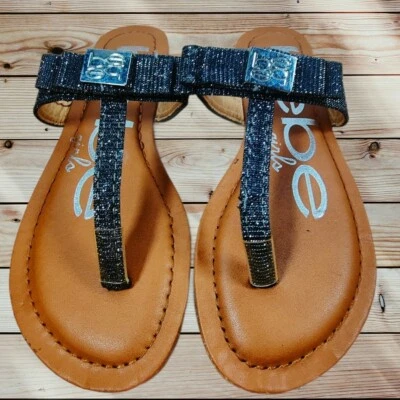 Sandalias Niña Bebe Girls Sandal Baratas Grey Glitter Thong Cute Sandals 11 - Image 1 of 4