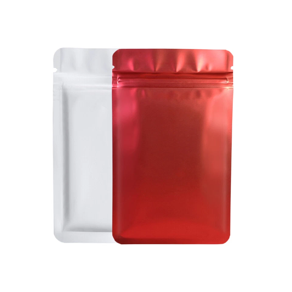 100/500 Colored Mylar Foil Translucent Window Zip Seal Bags with Rounded Corner - Image 1 of 1