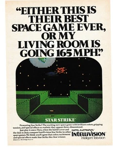1982 VINTAGE PRINT AD - INTELLIVISION STAR STRIKE MATTEL ELECTRONICS AD ONLY - Picture 1 of 1