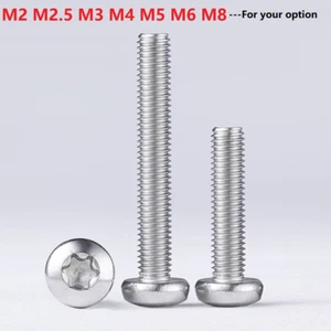 Torx Drive Button Head Bolts Six Lobe Screws A2 Stainless Steel Antirust M6 M8 - Picture 1 of 6