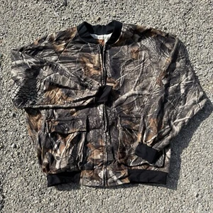 Vintage Outdoor Ace Puff Jacket Mens Large Camo Real Tree Bomber Hunting Forest - Picture 1 of 6
