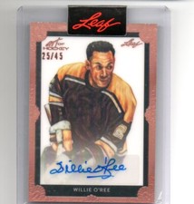 WILLIE O'REE auto /45 AUTOGRAPH card SP ART OF HOCKEY 2022 LEAF  BOSTON BRUINS