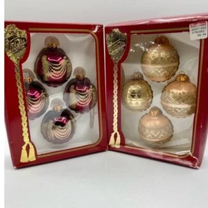 Victoria Collection Weihnachtsschmuck Vintage Glas Glitzer Made In USA LESEN - Bild 1 von 19