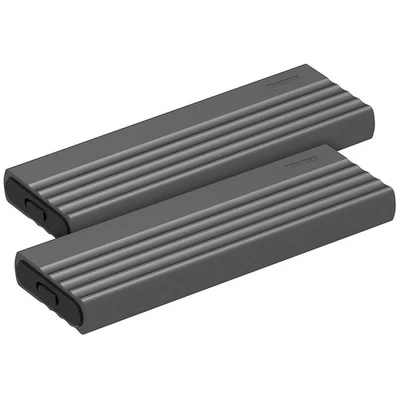 Xystec 2er-Set Kompaktes SSD-Gehäuse NVMe M.2, USB 3.1 Gen2, 10Gbps, USB-C/A - Bild 1 von 4