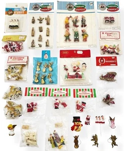 Vintage Banner Panorama Star Plastic SSCO Lyon Miniature Christmas Ornaments Lot - Picture 1 of 5