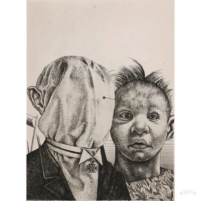 KLAUS VOGELGESANG RADIERUNGVETERAN KIND KRITISCHER REALISMUS BERLIN VP: 185€* - Bild 1 von 4