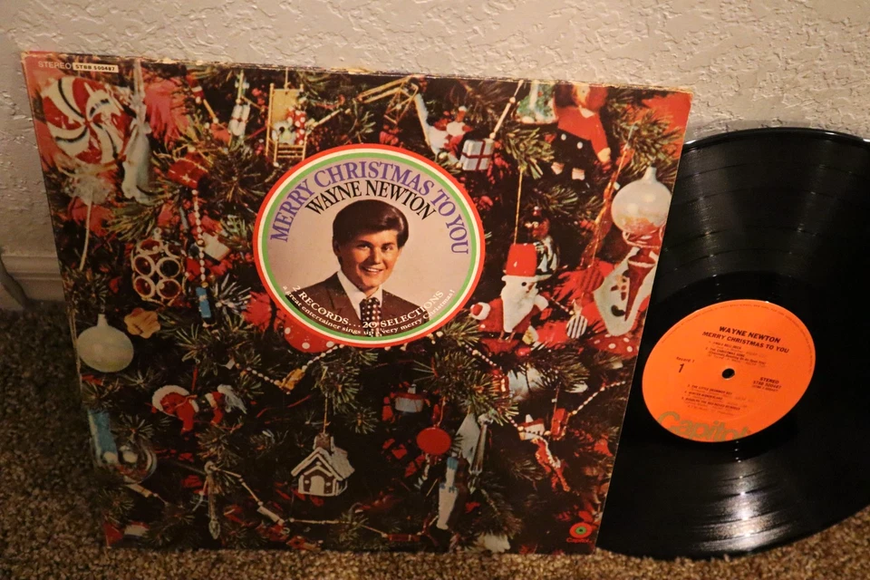 WAYNE NEWTON MERRY CHRISTMAS TO YOU DOUBLE ALBUM 1970 VG++ TO NM VINYL ! - Image 1 of 4