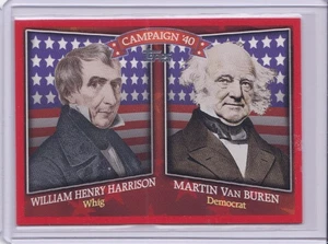 2008 Topps Campaña Histórica Match-Ups Martin Van Buren William Harrison ID5 - Imagen 1 de 2